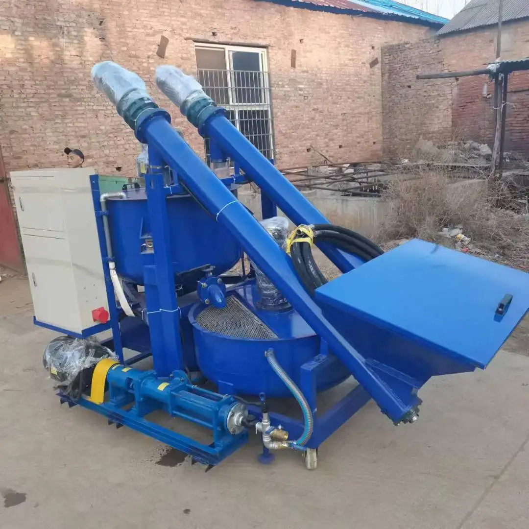 Small Construction Machinery Screw Cement Grout Pump/ Cement Mortar Grouting Spray Equipment/ intelligent Grouting machine