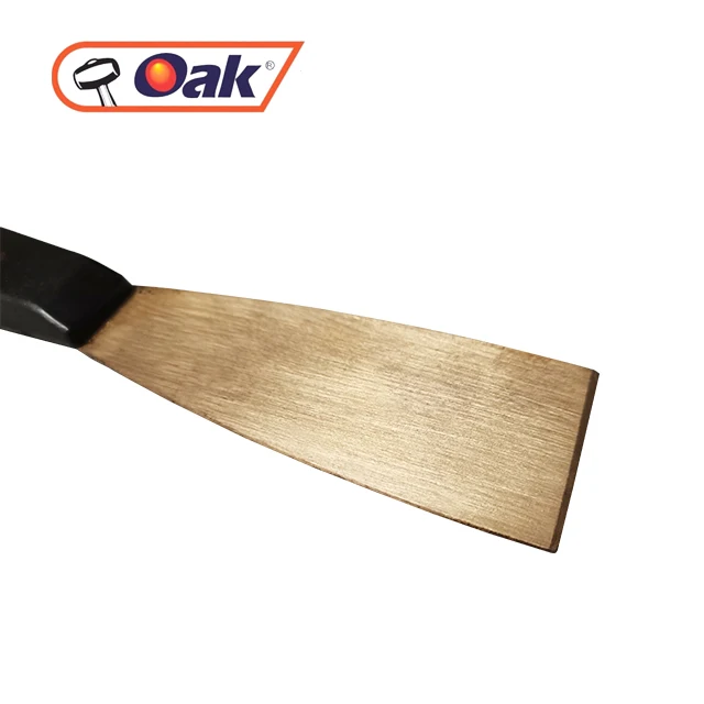 competitive price good feedback non sparking tool aluminum bronze 25x200mm putty knife with Black plastic handle