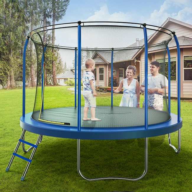 Trampoline 10FT - Outdoor Trampoline with Enclosure Net, Jumping Exercise Fitness Heavy Duty Backyards Trampoline