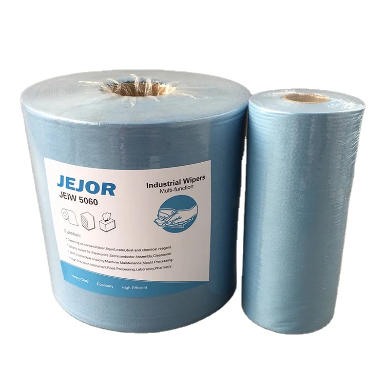 Heavy Duty Industrial Oil Cleaning Nonwoven 70% Woodpulp 30% PP Industrial Wipes Wiper