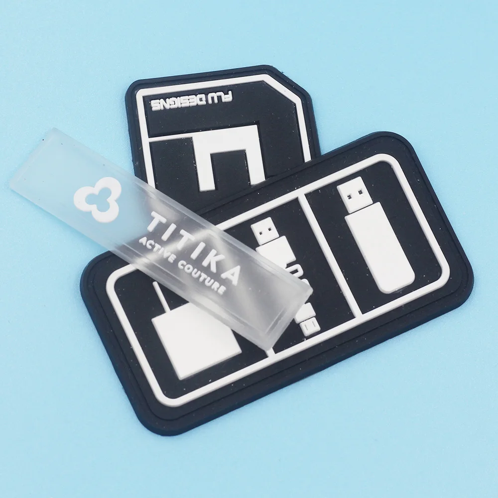 Pvc Patches Manufacturer Sew On Embossed Custom Brand Name 3d Logo Garment