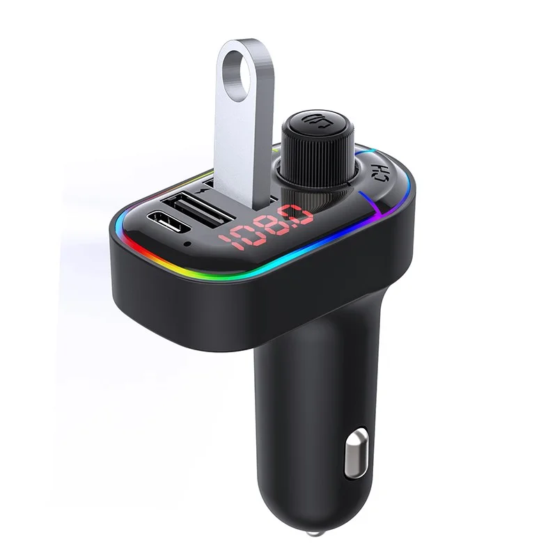 2022 Hot Sale Wireless MP3 Player HandFree Car kit FM Transmitter Dual  car charger