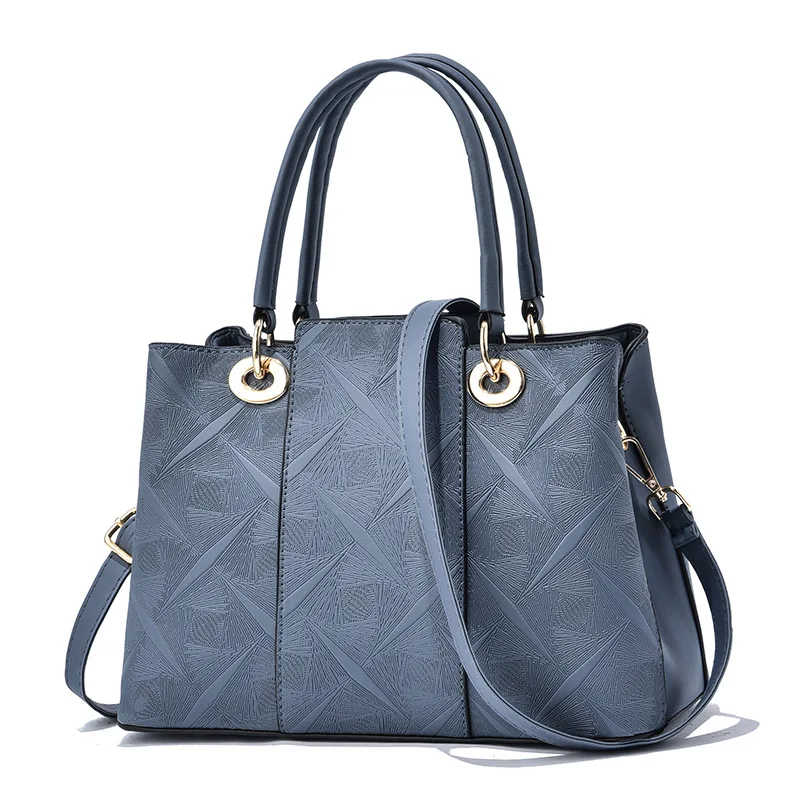 Luxury Fashion Designer Vegan Leather Blue Purses and Handbags Ladies Hand Bag Womens Shoulder Bags for Women