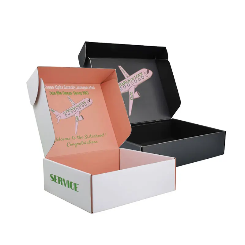 Custom Luxury Pink Corrugated Mailer Cardboard Paper Packaging Christmas Gift Portable Skincare Carton Gift Box Packaging