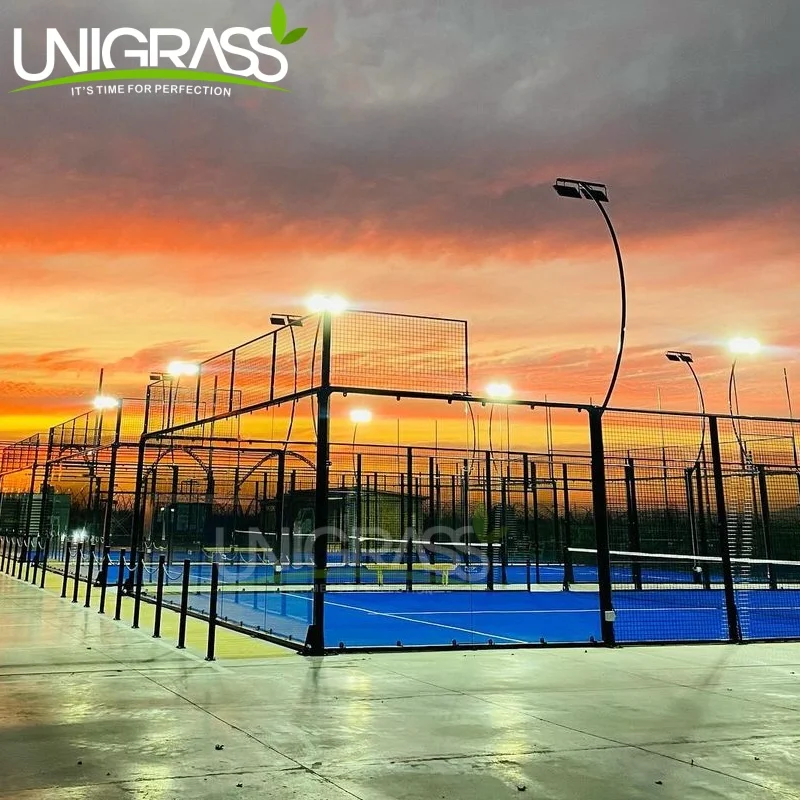 UNI 10*20M  Factory Sale Easy To Install  Panoramic Padel court Chile Popular Paddle Tennis Court