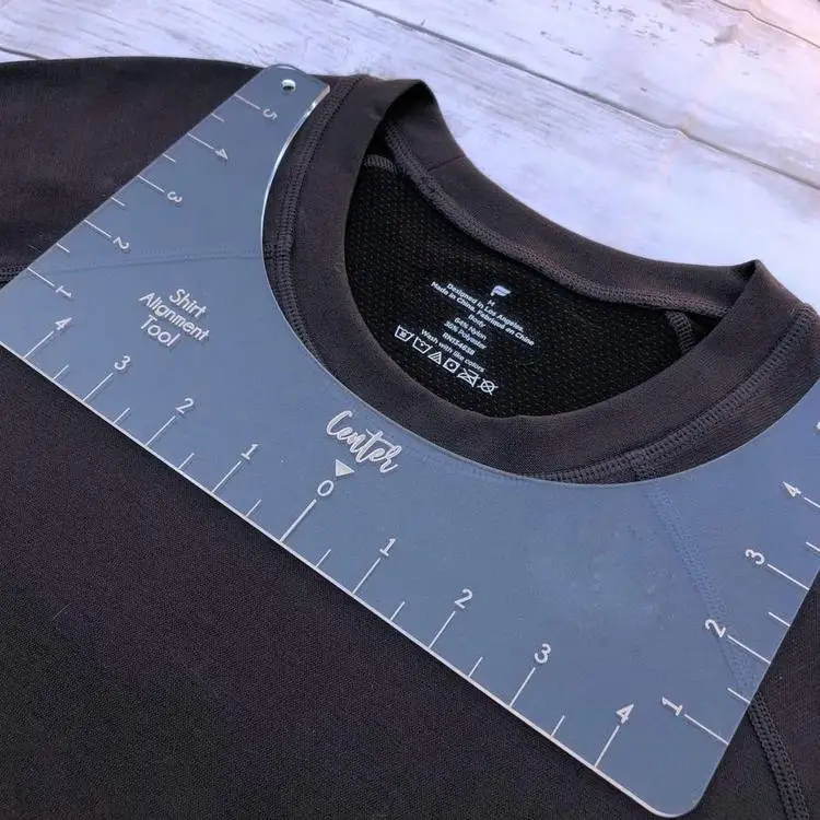 
PVC T-shirt Ruler Guide High-quality Lightweight Calibration Tool Precision Portable Shirt Alignment Tool Sewing Fixed Ruler 