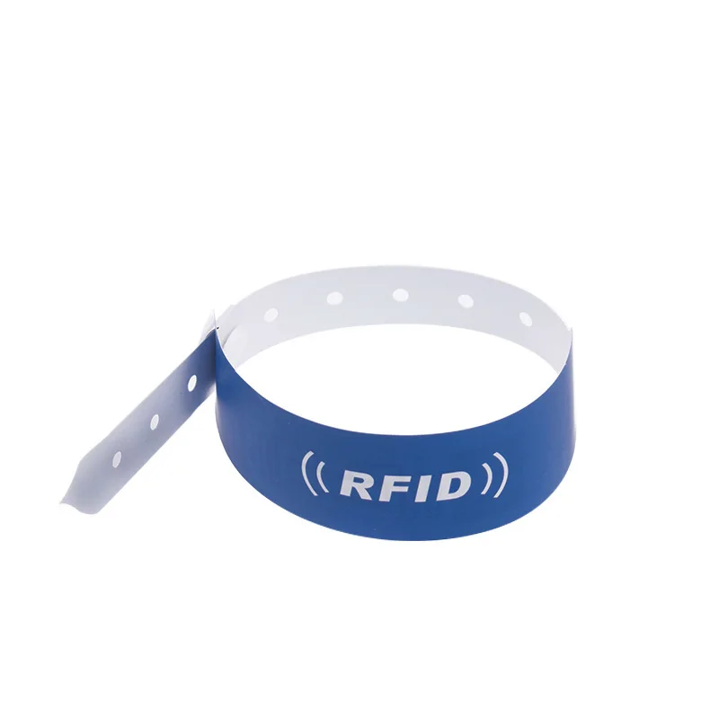 Custom Logo Printed Bracelet Waterproof Paper Tyvek RFID  Wristbands NFC function for Event Party Supplies