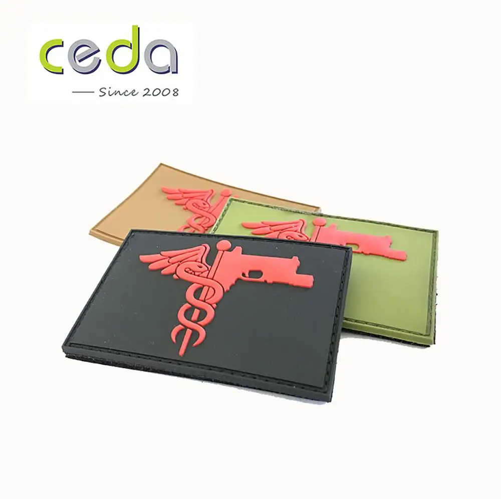 
custom PVC Patch 2D Soft pvc designer patch Customized rubber patches 