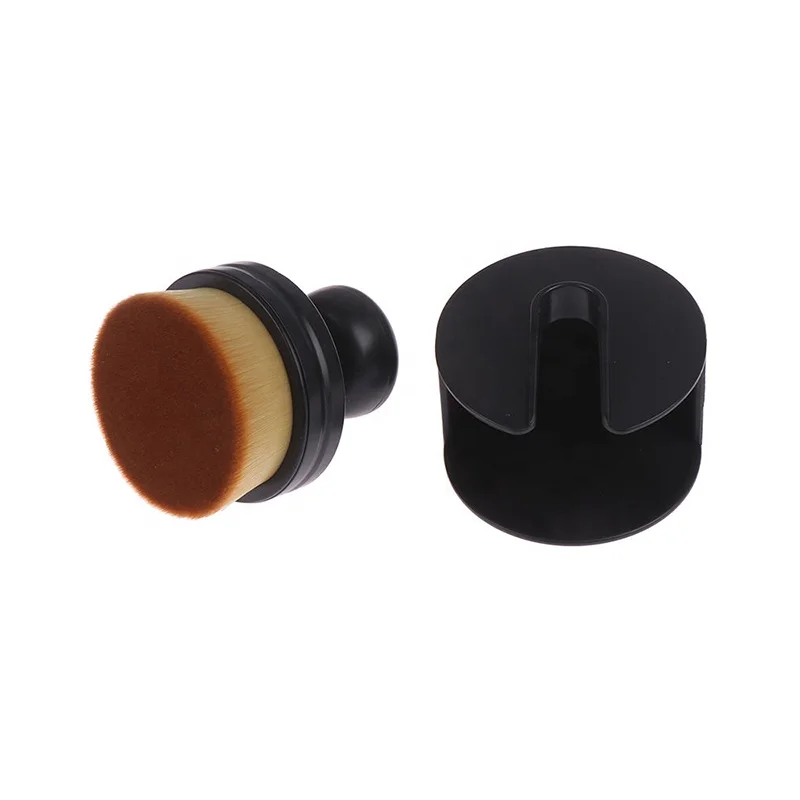 1PCS Flat Round O-Shape Soft Detailing Brush Black Portable Car Wash Tire Brush Dust Removal Brushes Used in Auto Interior Clean