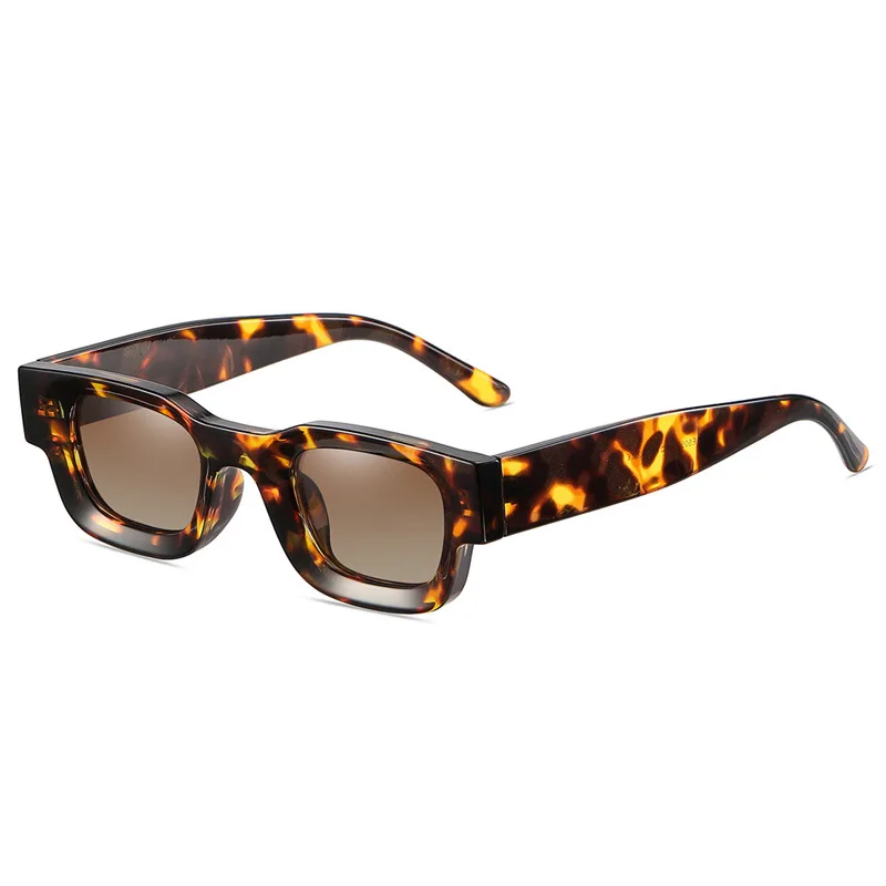 hip-hop punk Kuzma custom small frame sunglasses logo brand unique woman sunglass Leopard