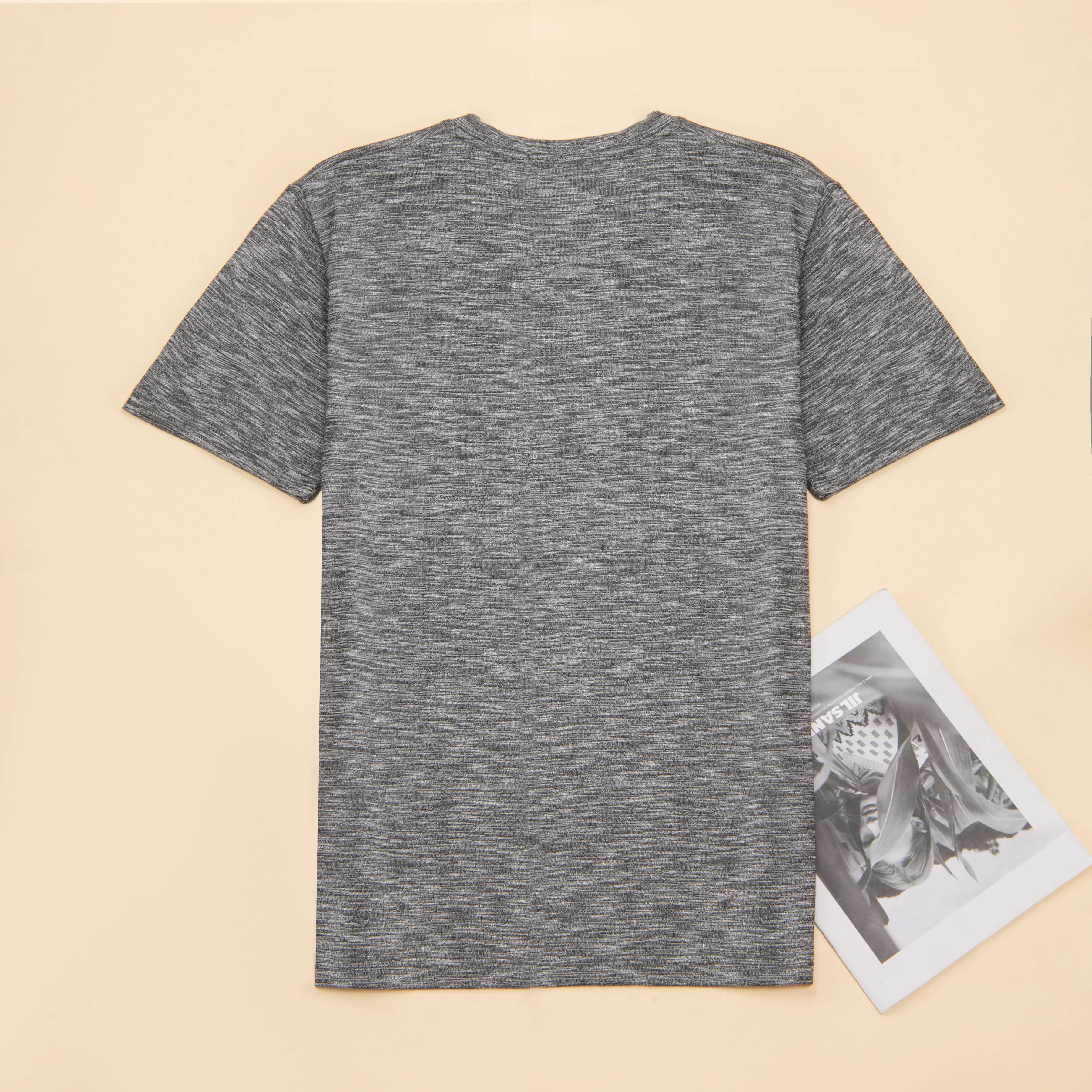 2024 New Fashion Blank Plain t-shirts for men wholesale custom Short Sleeve O-neck V-neck polyester t shirt