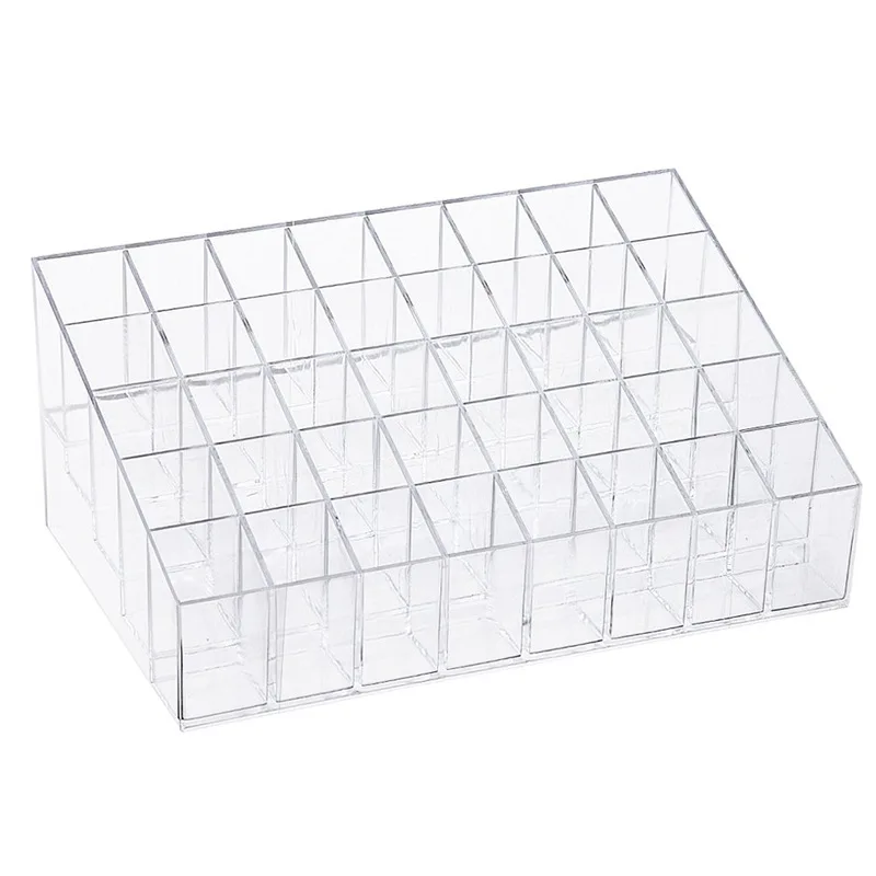 40 Slot Acrylic Lipstick and Cosmetics Storage Box - Cosmetics Display Box - Transparent