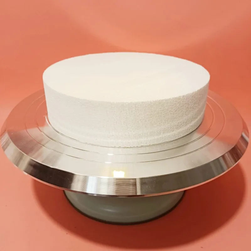 new arrival cheap 12 inch aluminum alloy cake turntable pink white azure cake turntable baking tool for cake baking
