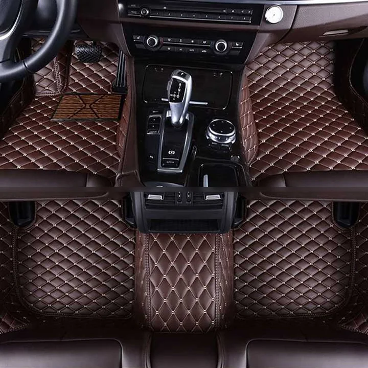 All weather custom anti slip waterproof car carpet floor foot mats EVA leather PVC coil universal car mat Interior Accessories