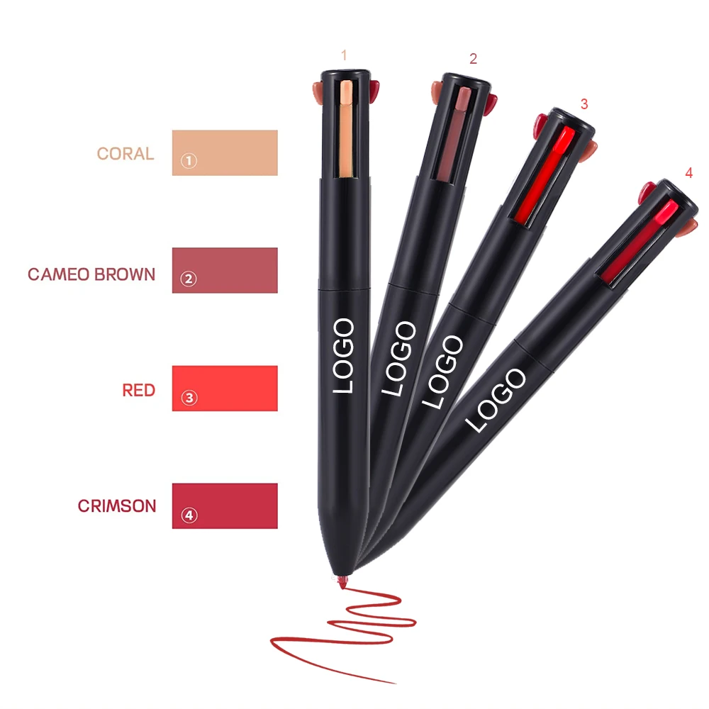 VV-09r Wholesale Best Price Cosmetics 4 in 1 Lipliner Waterproof Lip Liner Pencil