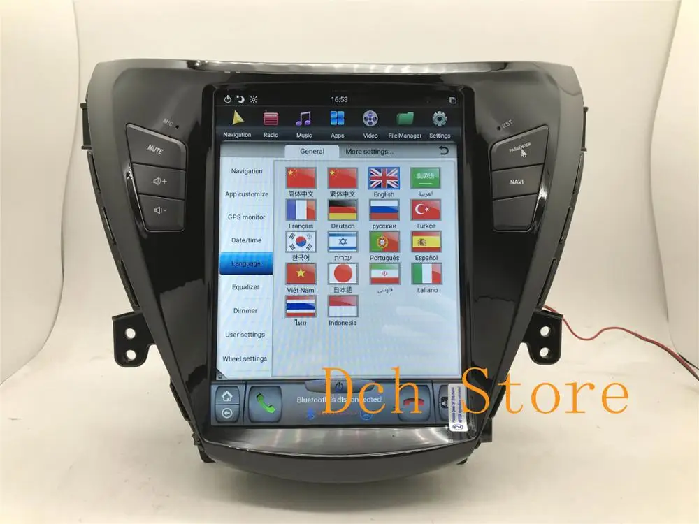 10.4 inch android 11 car dvd player gps navigation for elantra 2011-2013 tesla screen stereo auto RADIO multimedia 8G 128G DSP