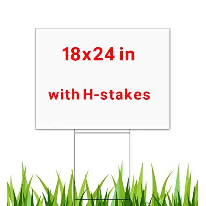 Customized 4mm 18x24 election campaign political signs corrugated plastic yard signs lawn signs with H-stakes