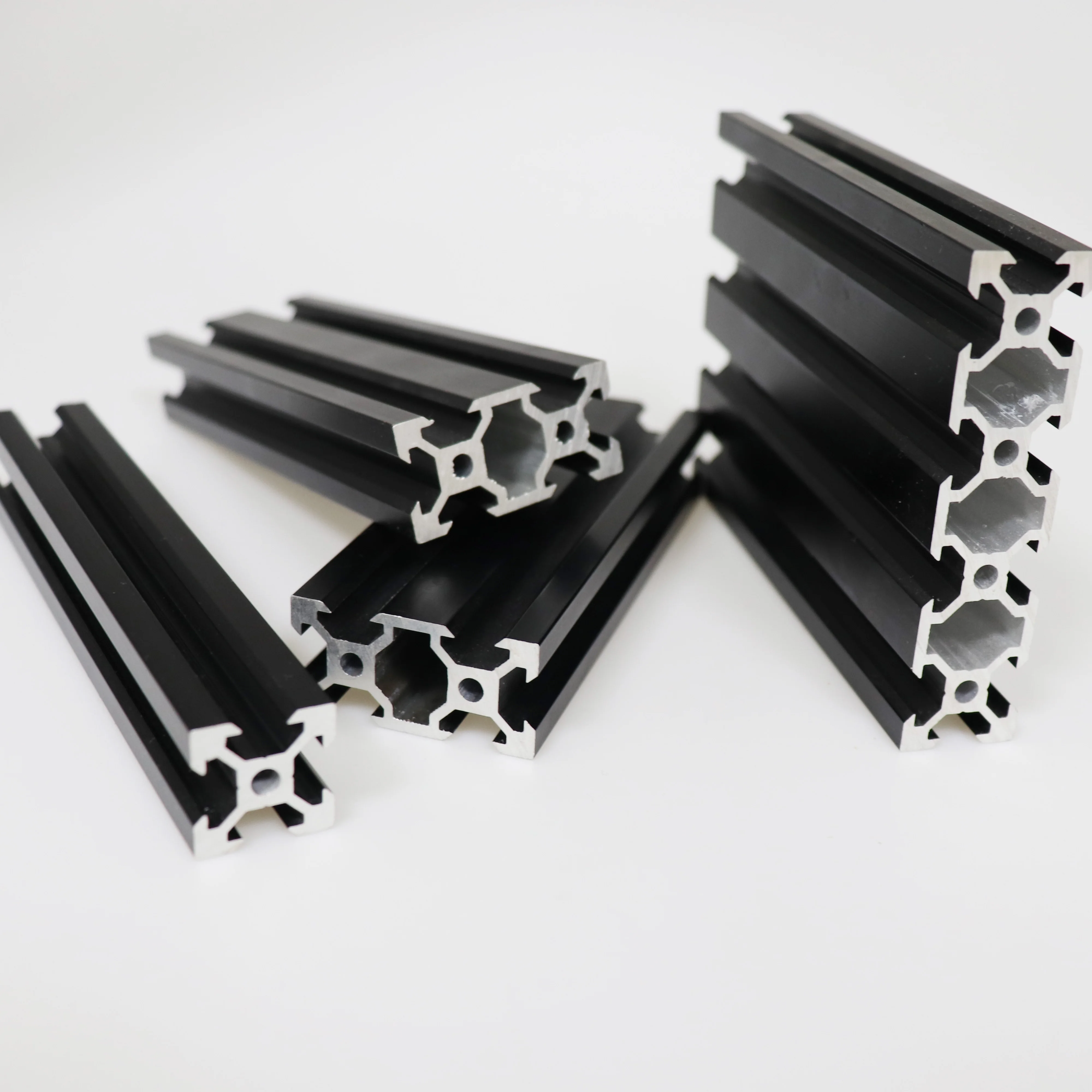 2040 2020 4080 black anodized aluminum extrusion industrial t v slot aluminum profile frame accessories