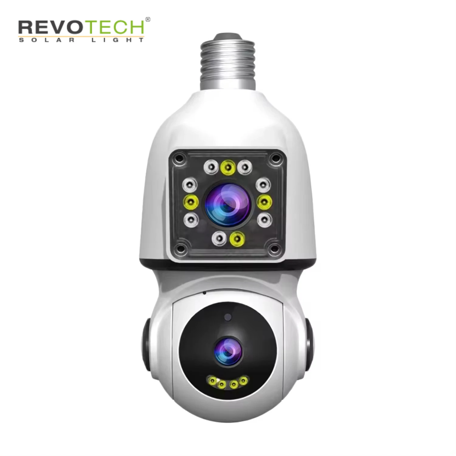 2MP Bulb WiFi Camera dual lens Home Smart phone v360pro Network Security Camera With Human Detection Alarm Audio