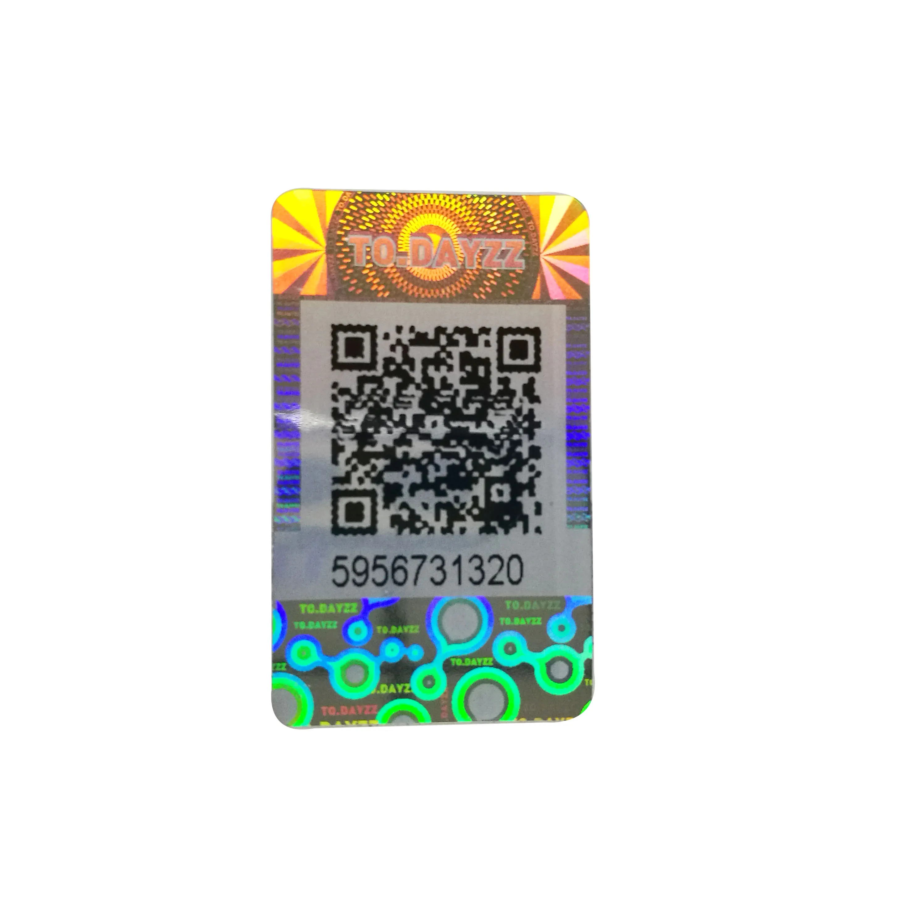 QR-код с номером на заказ 3d Голограмма наклейка против подделки лазерная этикетка