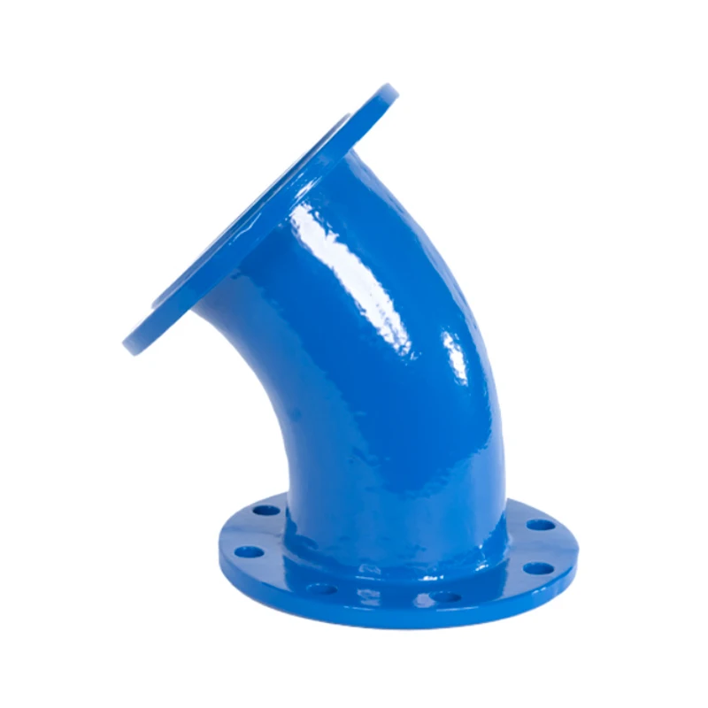 Ductile iron flange pipe fittings double flange 90 degree elbow DN40-DN2600 pipe fittings elbow