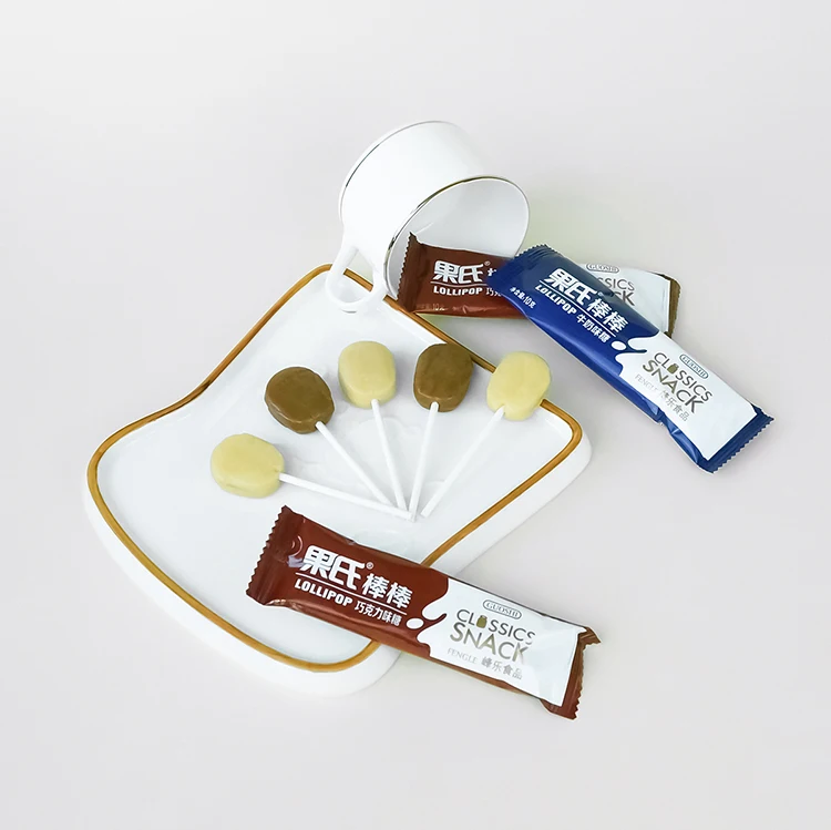 Giant Big Lollipop Delicious Chocolate Milk Flavors Hard Candy Cute Oval Shape Sweets and Pops