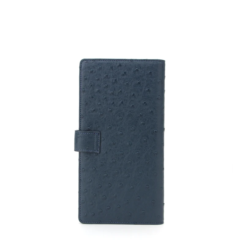 Womens RFID Blocking Long Purse Wallet Ostrich Pattern PU Leather Long Wallet