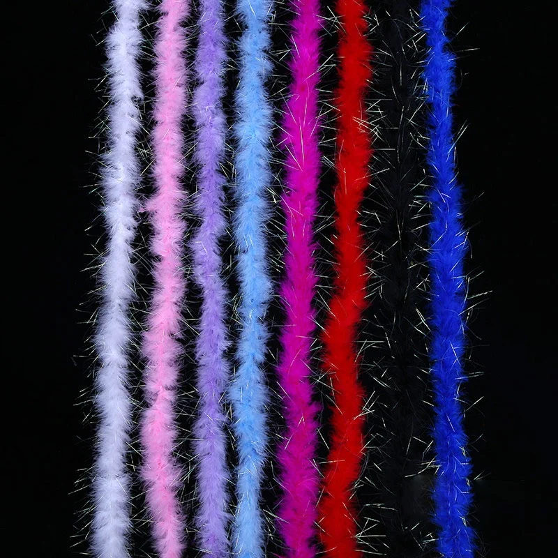 Wholesale Dyed fluffy Turkey flat Marabou ruff feather Boa