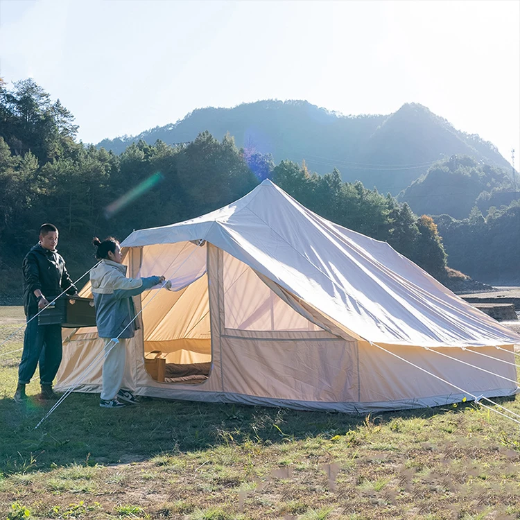 Manufacture cotton Curt  Outdoor Waterproof Portable Luxury Camping Tent  Dome Outdoor Tent Wedding party