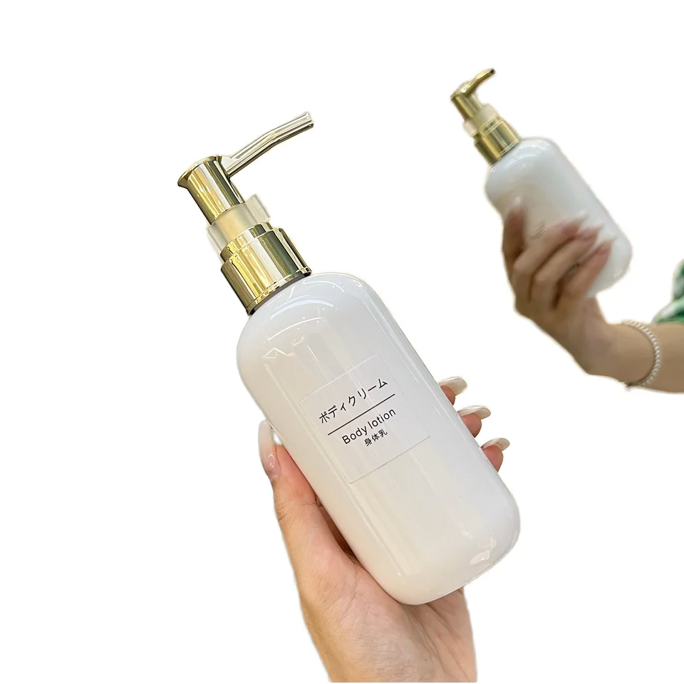 Boston Round Shoulder Split Bottle Nordic lotion PET Large Capacity Sealing Thickened Bottle Body Plastic