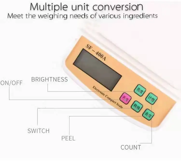 SF-400A Scale Digital Kitchen Scale 10 kg For Food Household Use