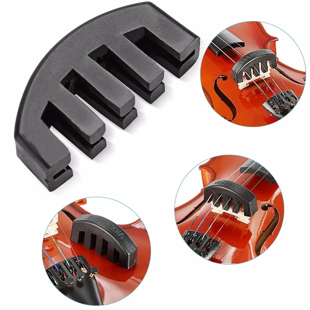 Rubber Practice Silencer Mute for Acoustic Guitar and Violin (4/4 3/4 1/2 1/4)  Violin  accessories