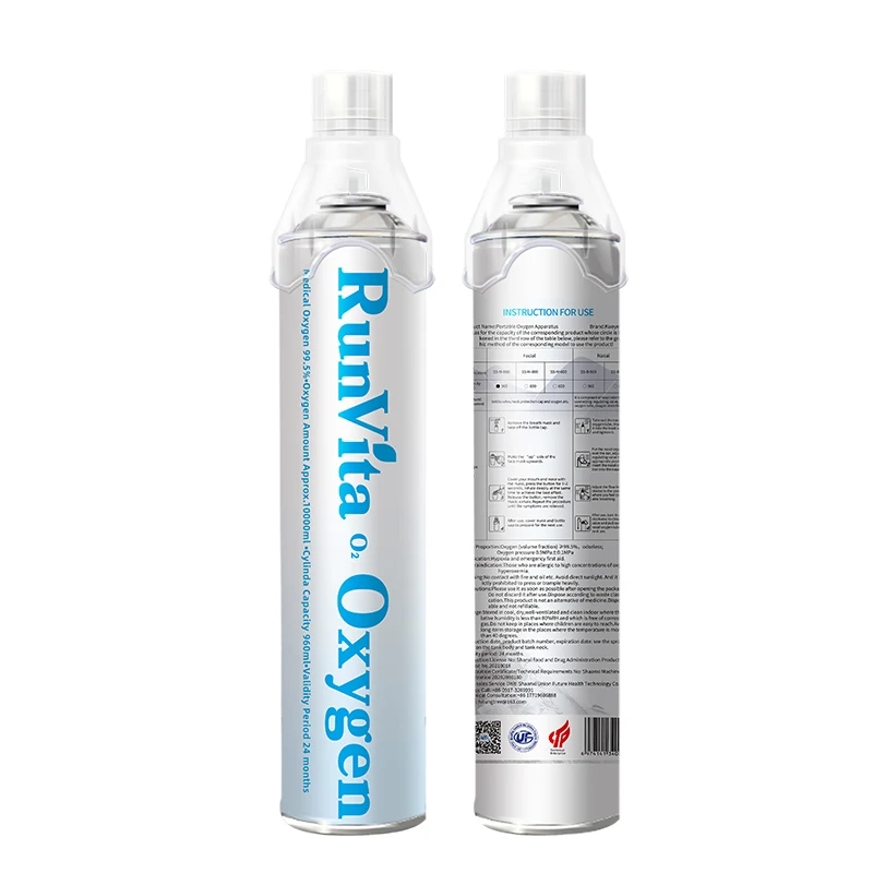Union Future Runvita  Medical Physical spray  High purity Oxygen inhaler 10L canned oxygen portable respirator