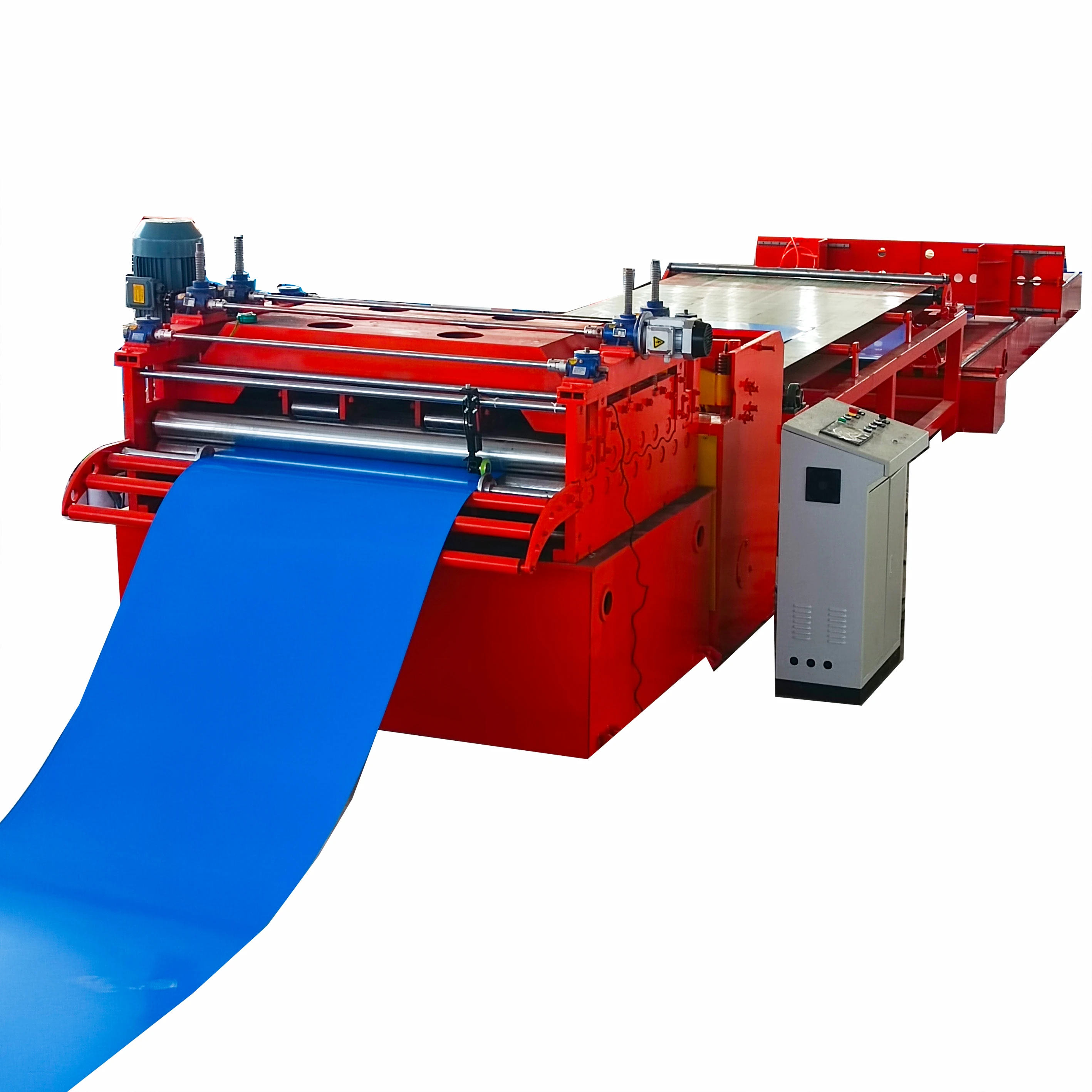 Automatic Leveling Metal Cut Sheet Coil Slitting Machine Color Cut To Length With Slitting Steel Sheet Leveling Cutting Machine