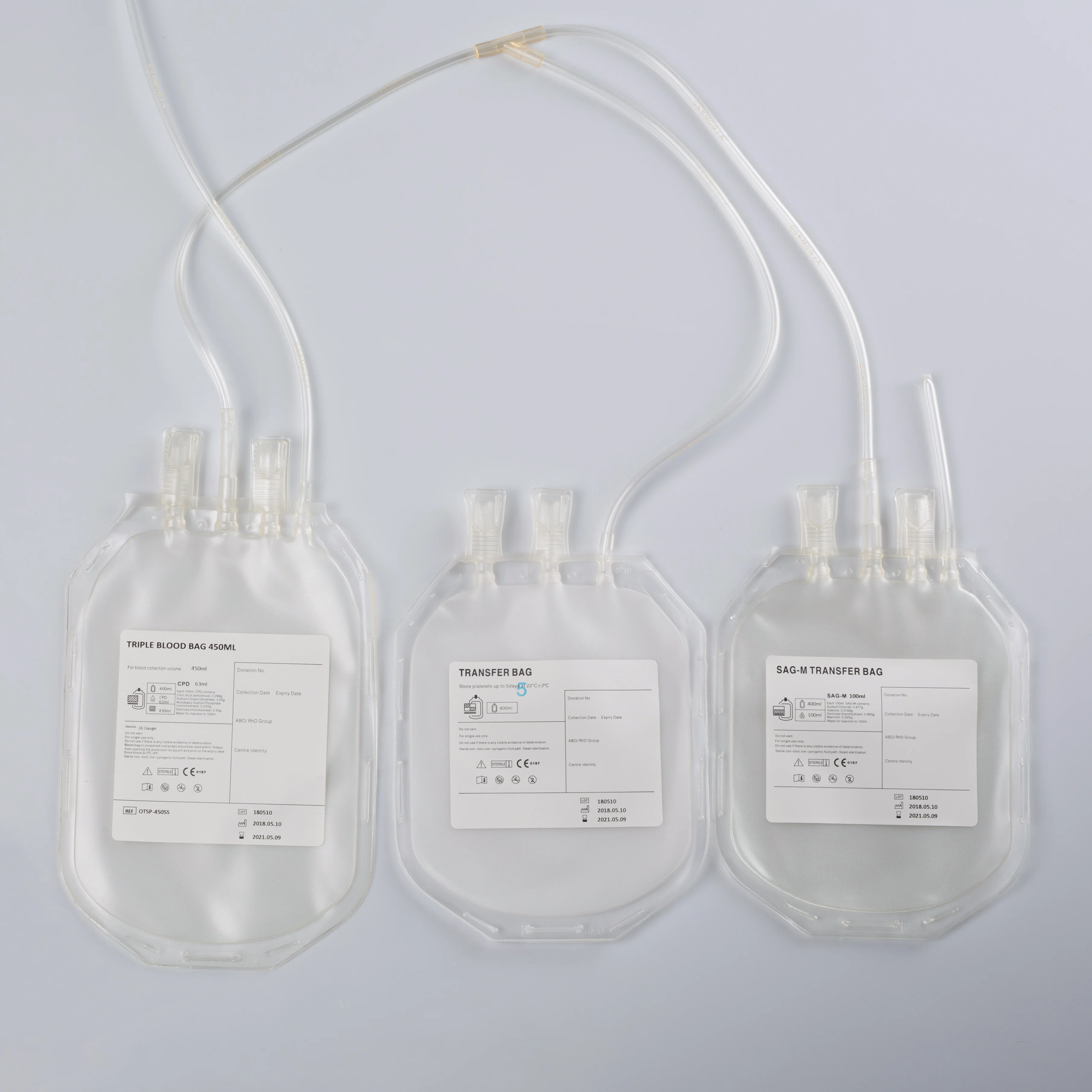 Medical Blood Transfusion Bag CPD CPDA 250ml 350ml 450 ml 500ml Blood Collection Bag
