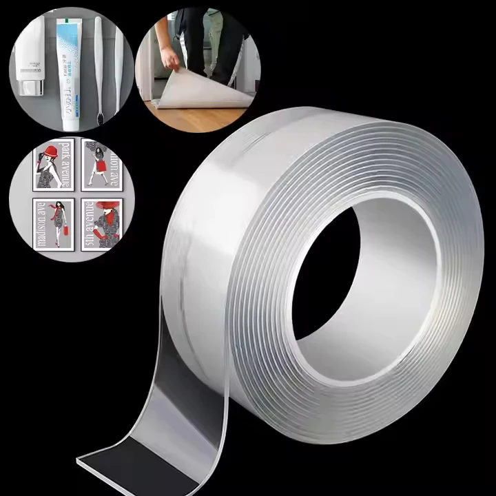 D/S High quality Heat Resistant Transparent strong adhesive Double sided Nano Tape