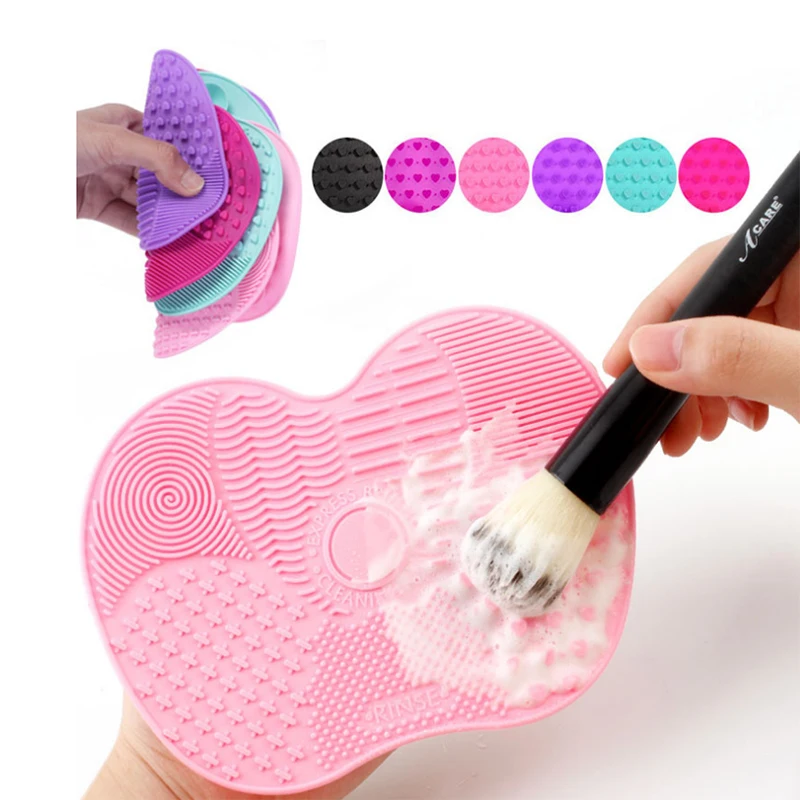 Силиконовый коврик для чистки кистей для макияжа с милым дизайном, очиститель кистей для макияжа, силиконовая щетка для чистки лица