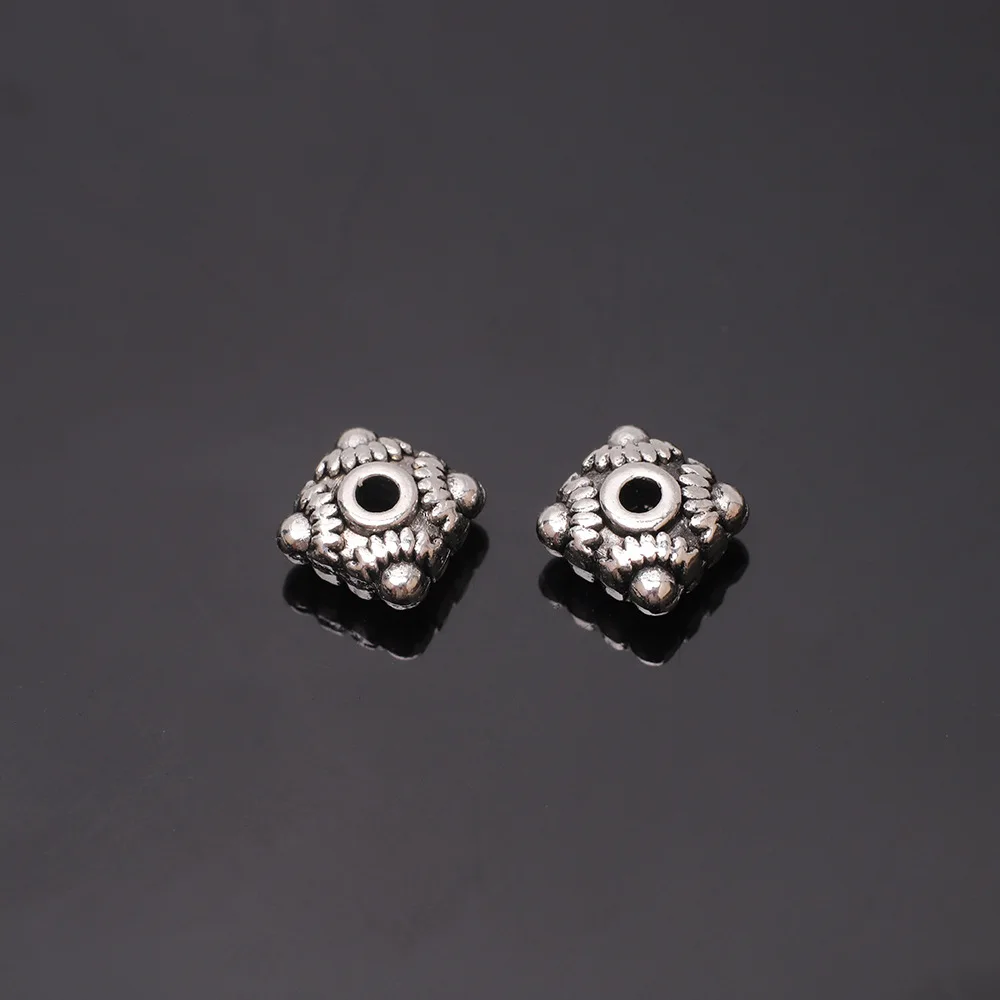 Wholesale Tibetan Silver Color Metal Flower Loose Spacer Beads for Jewelry Making DIY Crafts Findings