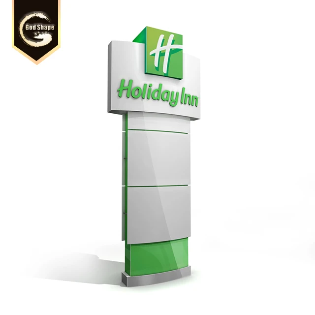 Metal Advertising Customized Wayfinding Pylon Signage