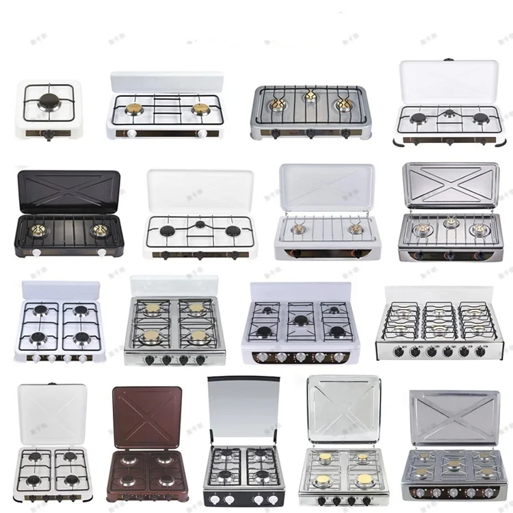 Portable Outdoor Household Cooking gas stove Stainless Steel Burner Cooker Double Heads Gas Stove for cooking camping