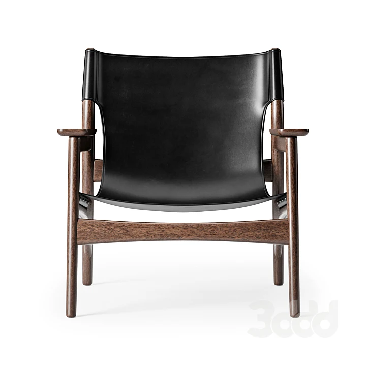 designer chair Danish casual single chair Simple modern small flat solid wood canvas chair