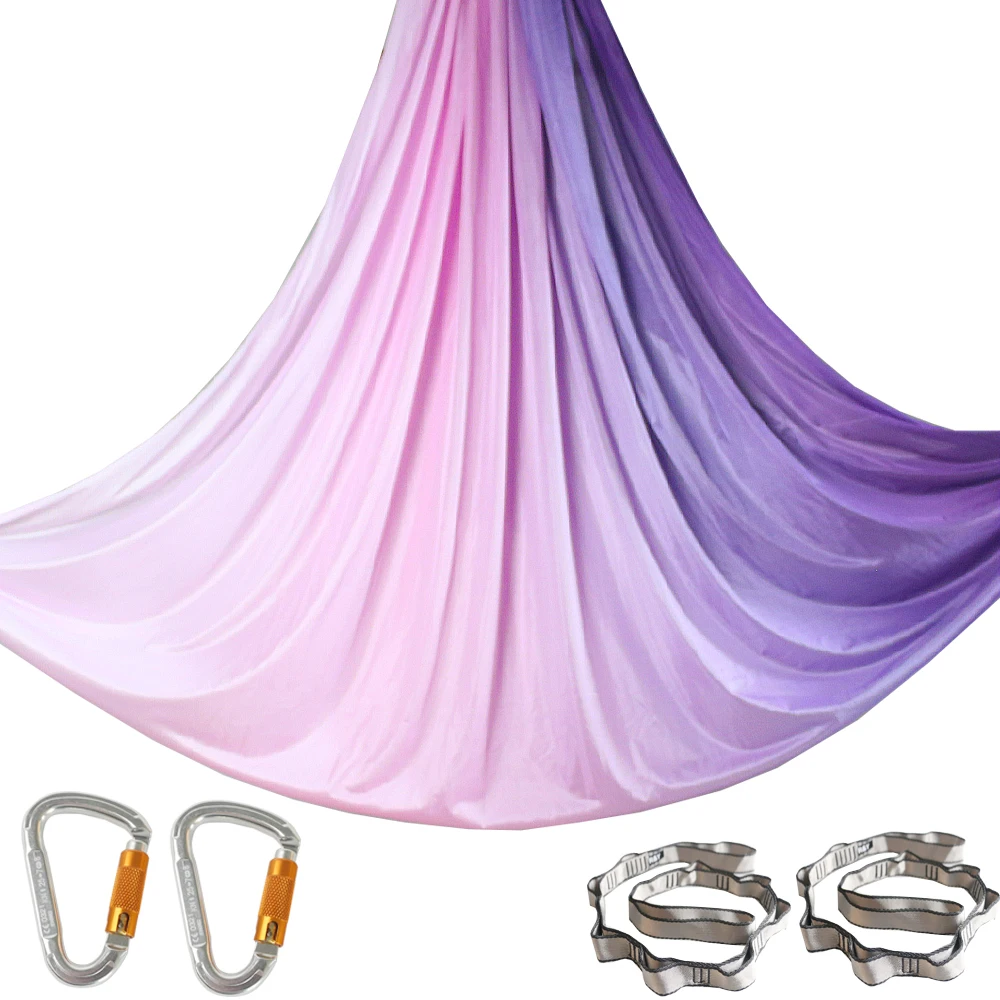 Factory high density nylon anti-gravity stretching pilates trapeze aerial yoga swing best aerial yoga hammock with frame