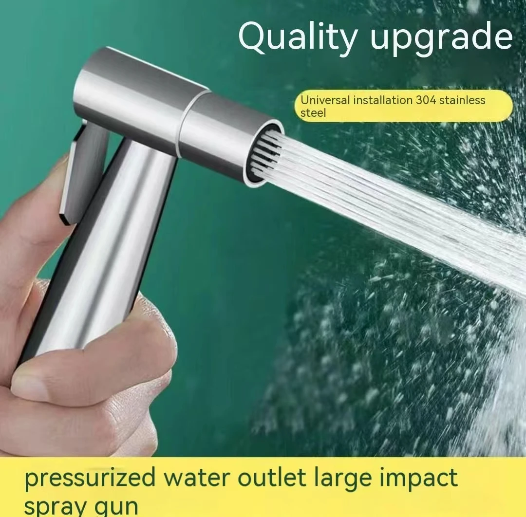 2024 Stainless Steel Toilet Spray Gun Accessory for Pressure Water Flushing