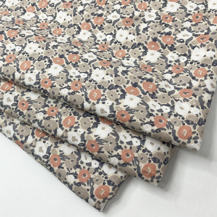 Harvest 100% rayon woven crepe small floral printed fabric suitable for dress and shirt