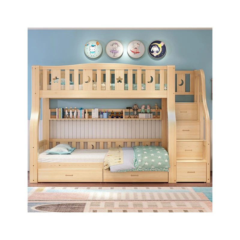 Manufacturer well made  modern simplicity durable solid wood bunk bed