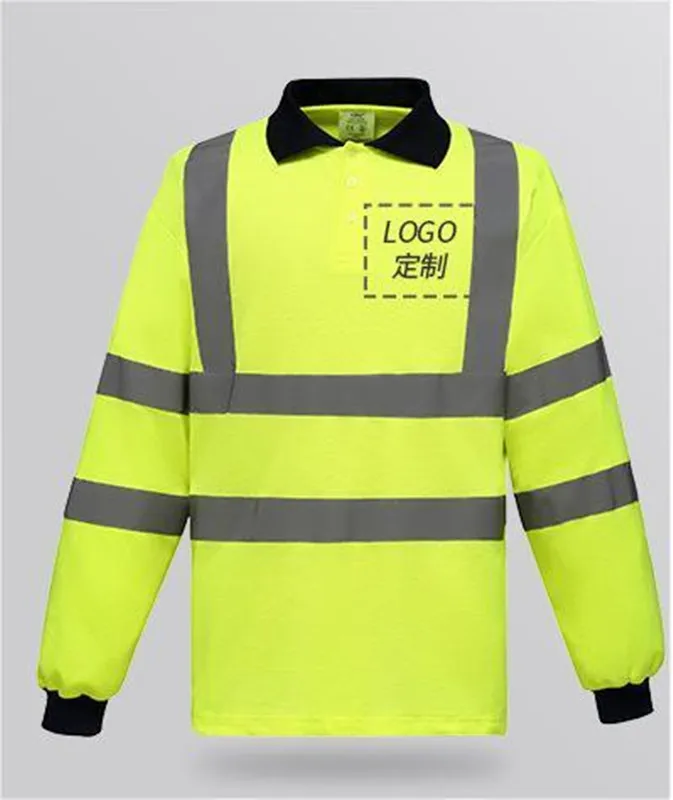 WEJUMP High Visibility polo workwear safety reflective working traffic jacket Construction Security safety clothing