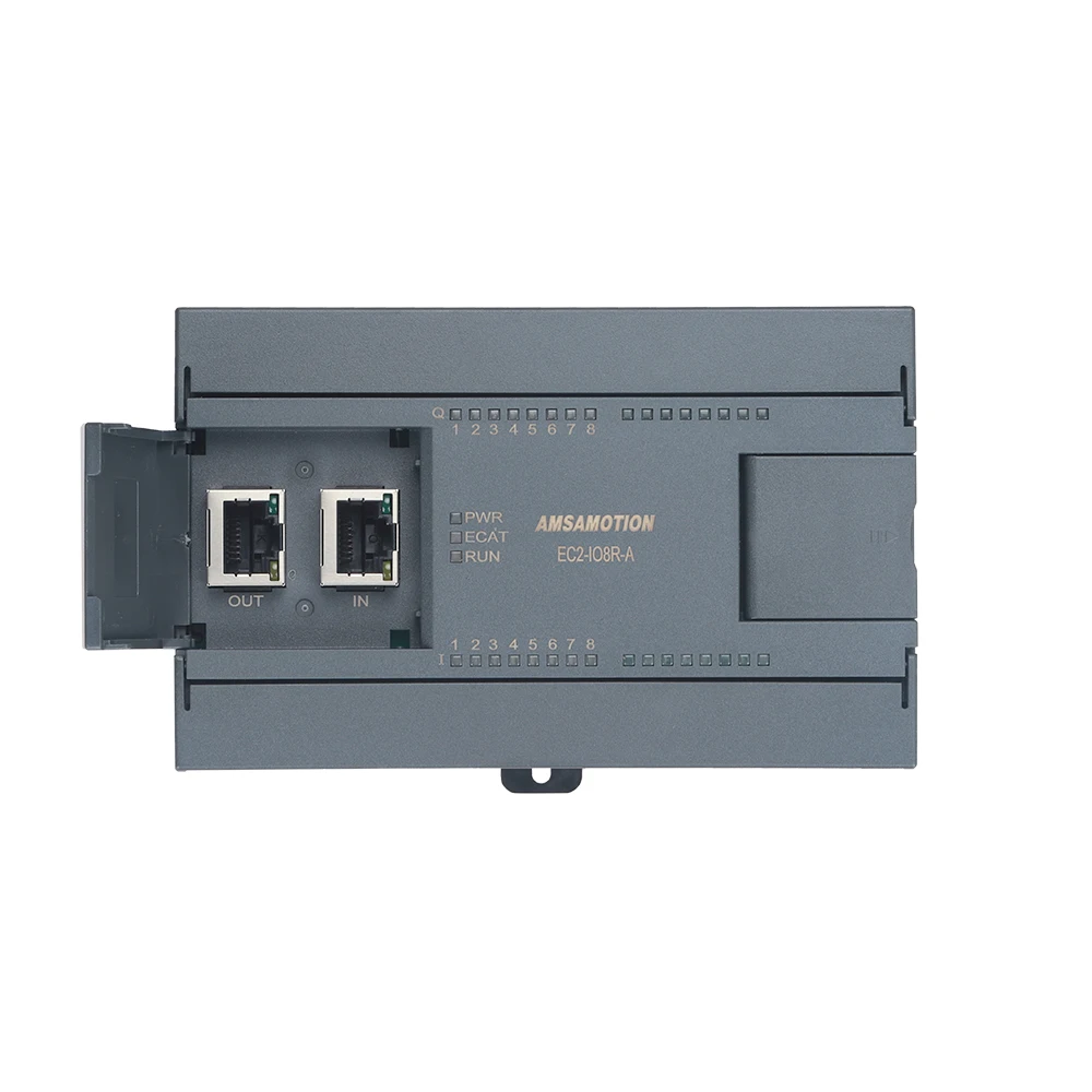 Dual Ethernet EtherCAT bus remote distributed IO current and voltage analog industrial module EC2-IO8R-A EC2-IO16R/T