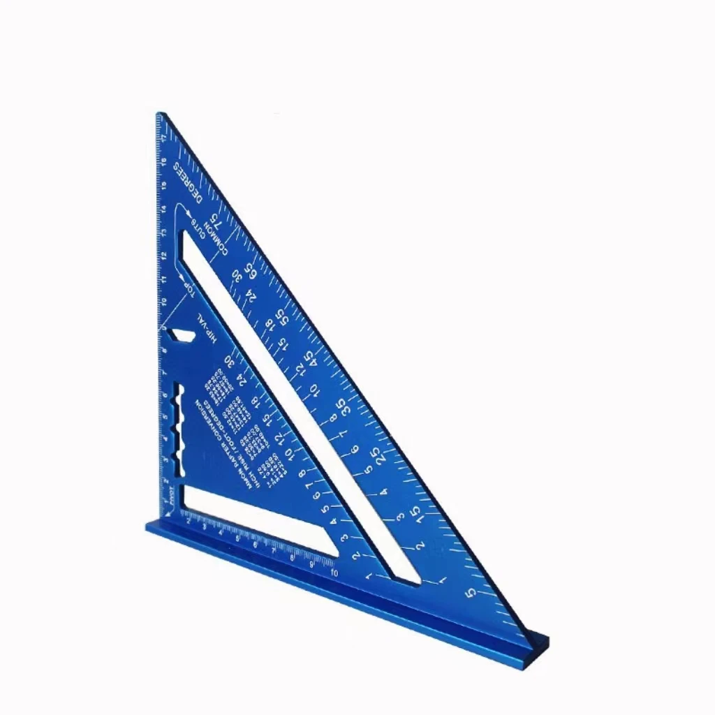 China Factory Scale Tools Angle Ruler Aluminum Triangular Architect for Carpenter Worker Students