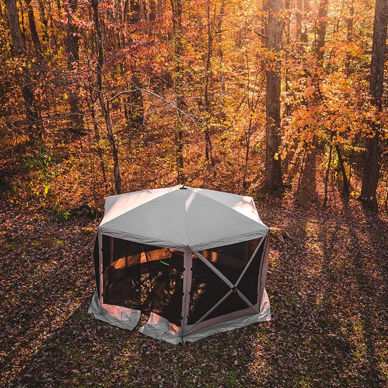 Easy Pop Up Screen Gazebo Portable Waterproof Garden Outdoor 8 Person Portable Gazebo Screen Tent Sun Shelter with Mesh Windows