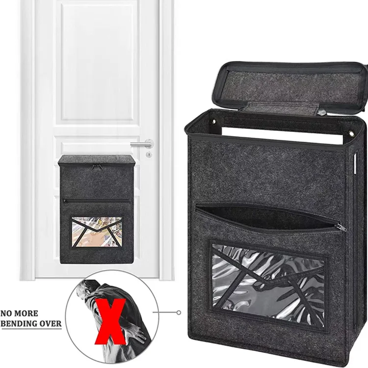 hot sell  product Letter Box Catcher Cages Grey Felt Post Catcher for PVC, Wood, and Metal Doors, Mail Indoor
